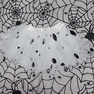 White Tulle Black Polka Dot Tutu
